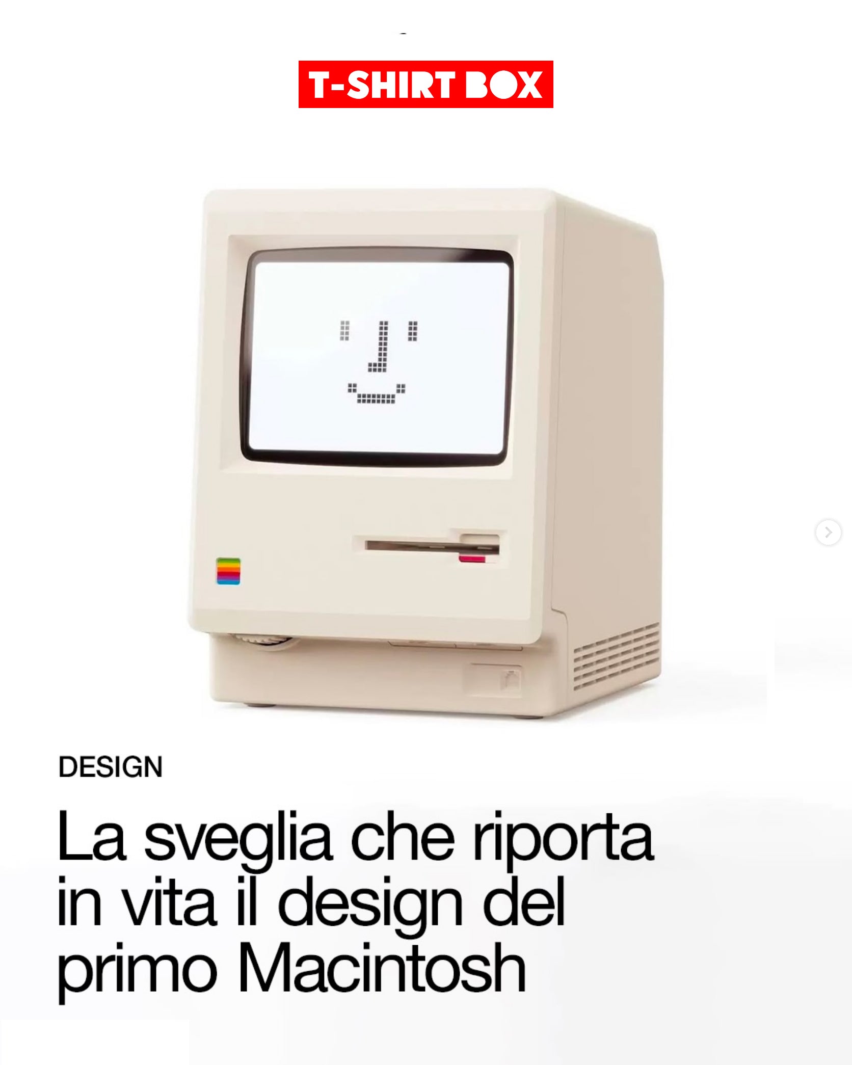 Maclock è un orologio simile ad un Macintosh originale.