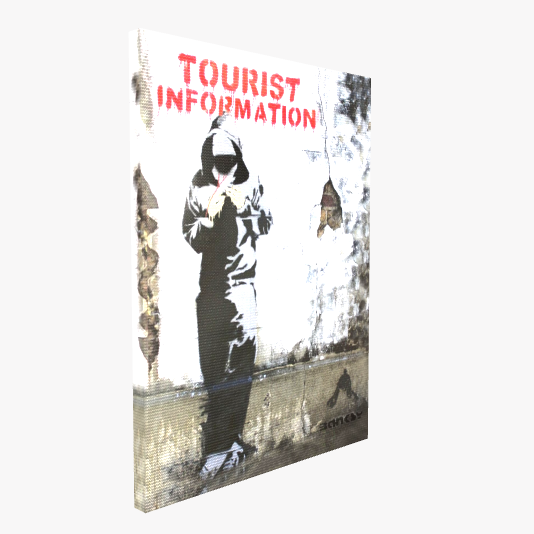 Canvas "Banksy Tourist information" 30x40 cm