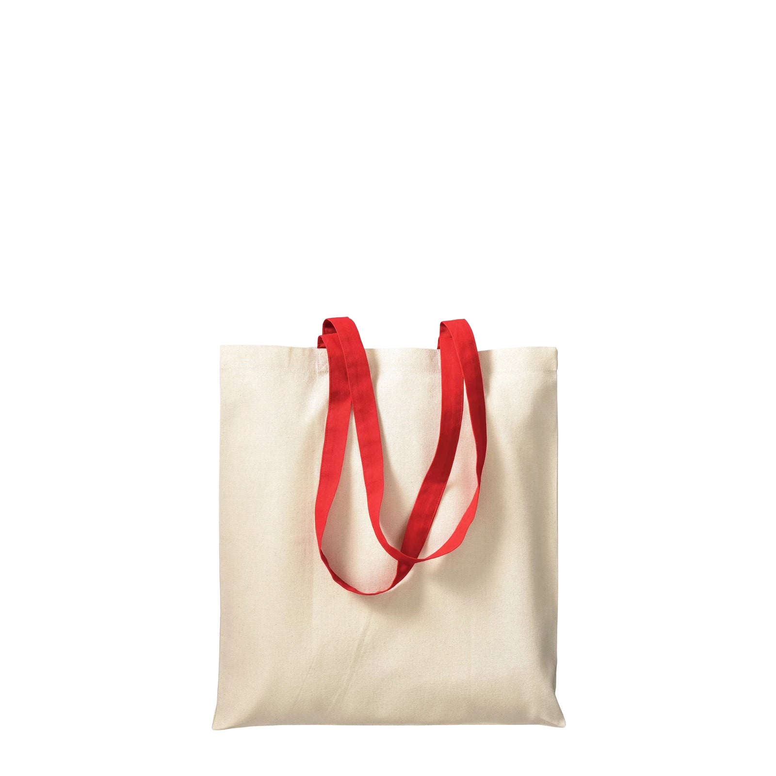 Tote Bag - Girl with red balloon shopper in natural cotton 220 g/m2 with pin