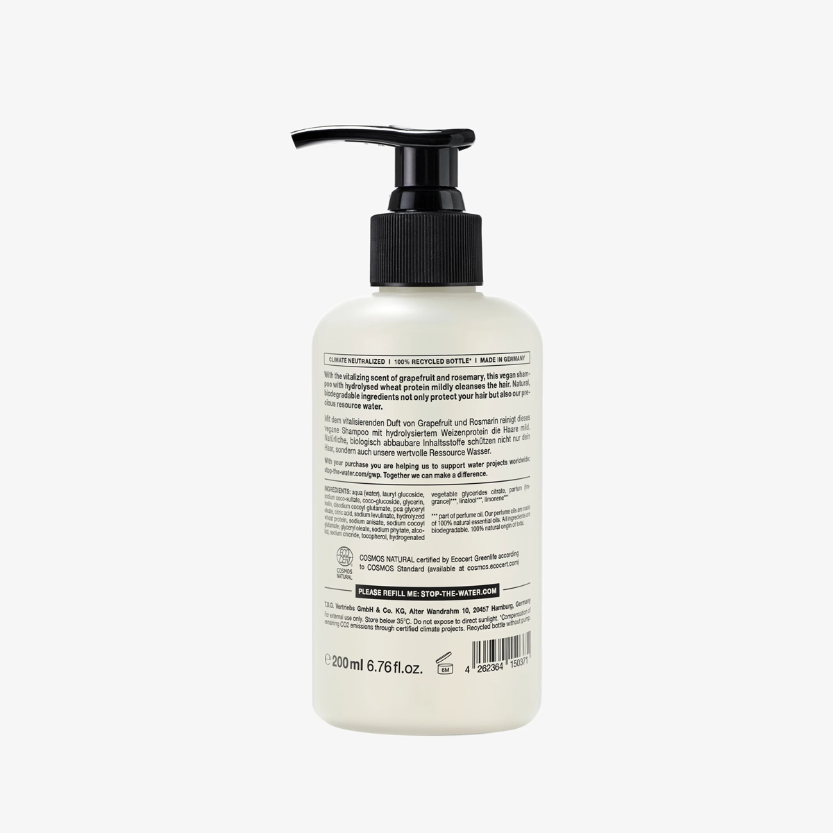 SHAMPOO NATURALE POMPELMO AL ROSMARINO 200ml e 500ml