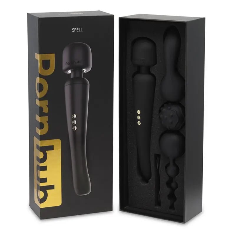 Pornhub Spell Wand Set, three heads wand vibrator, powerful