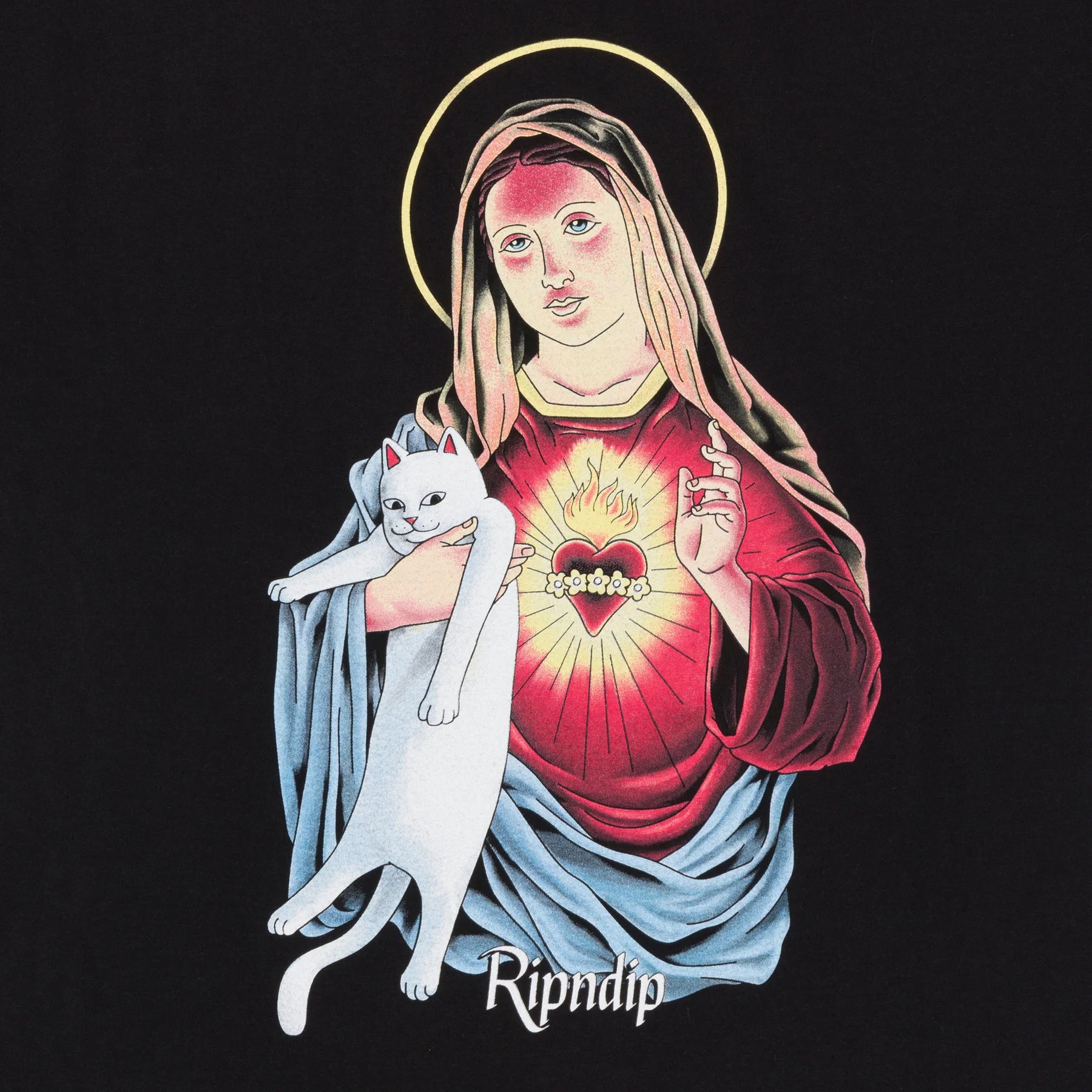 Mother Mary Tee (Black)  Ripndip