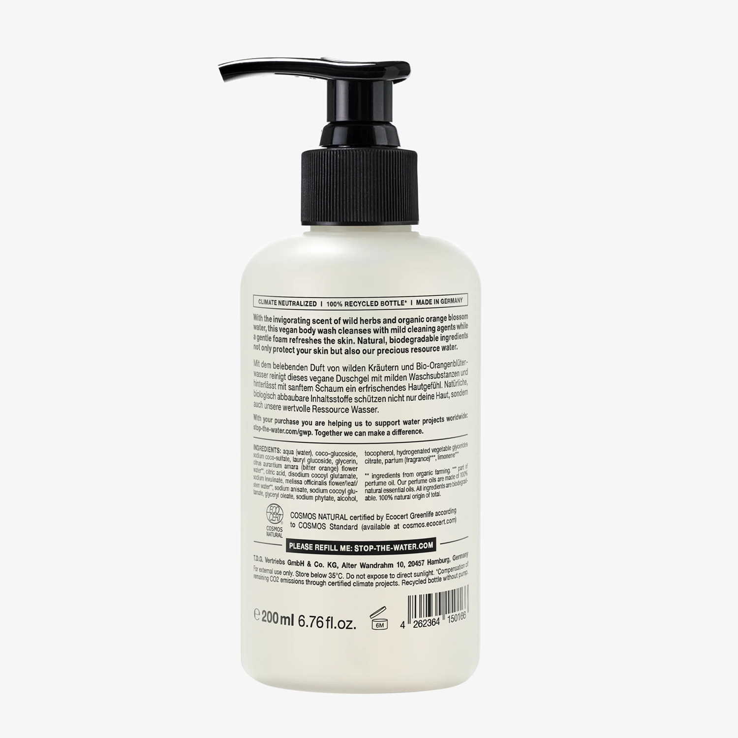 Stop The Water bagnoschiuma all'arancia 200ml e 500ml