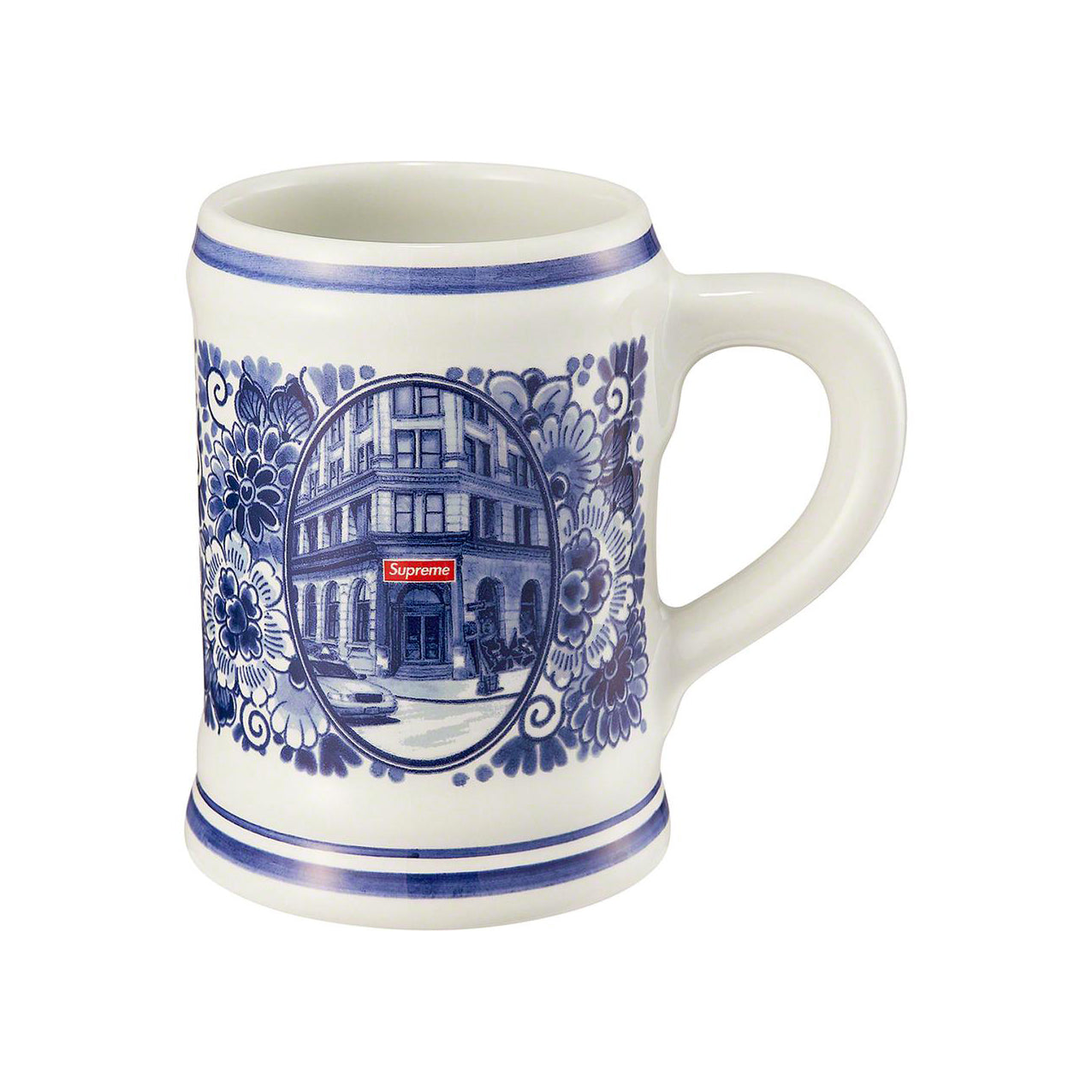 Supreme Royal Delft 190 Bowery Beer Mug Blue