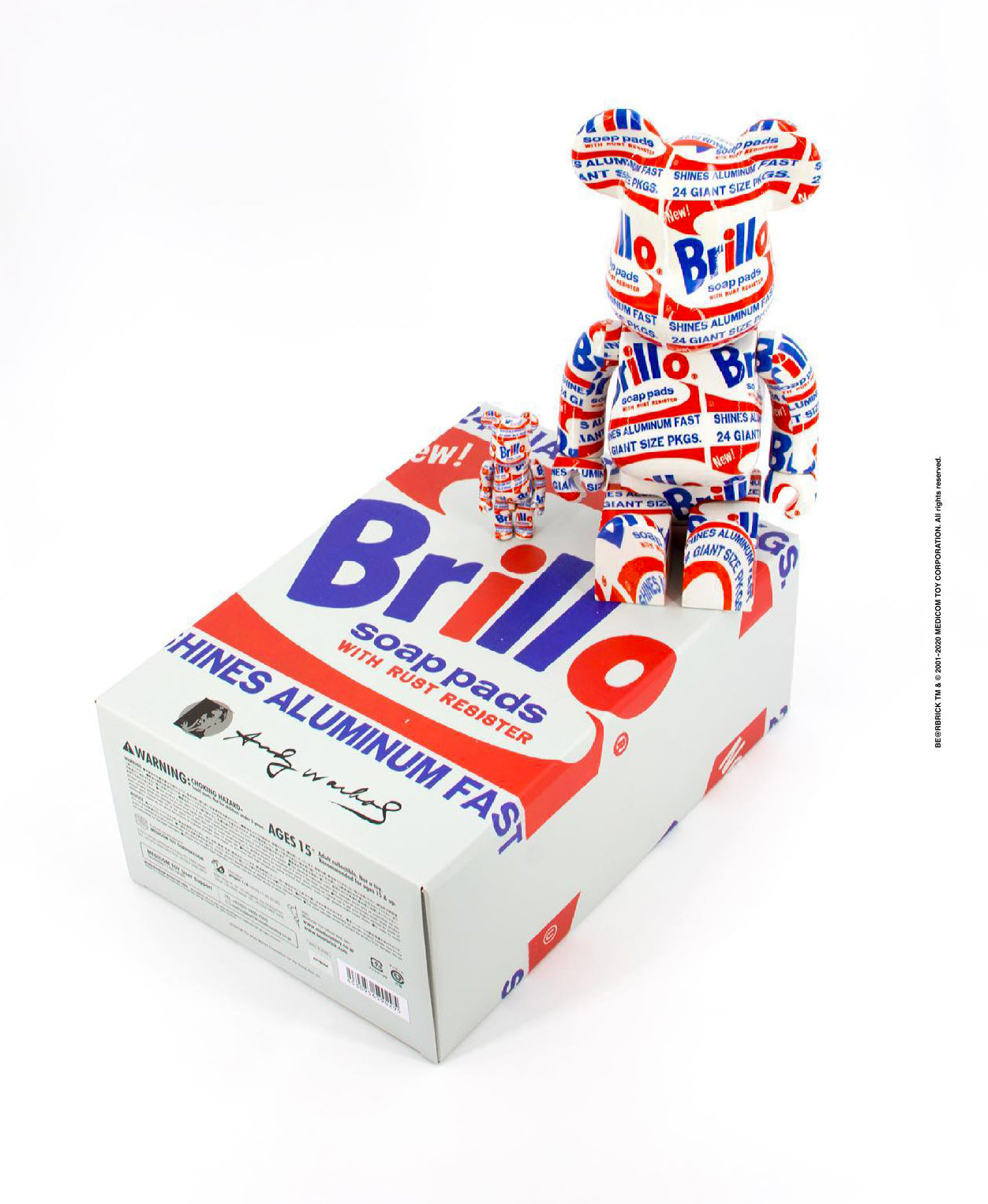 Be@rbrick MEDICOM TOY x Andy Warhol Brillo