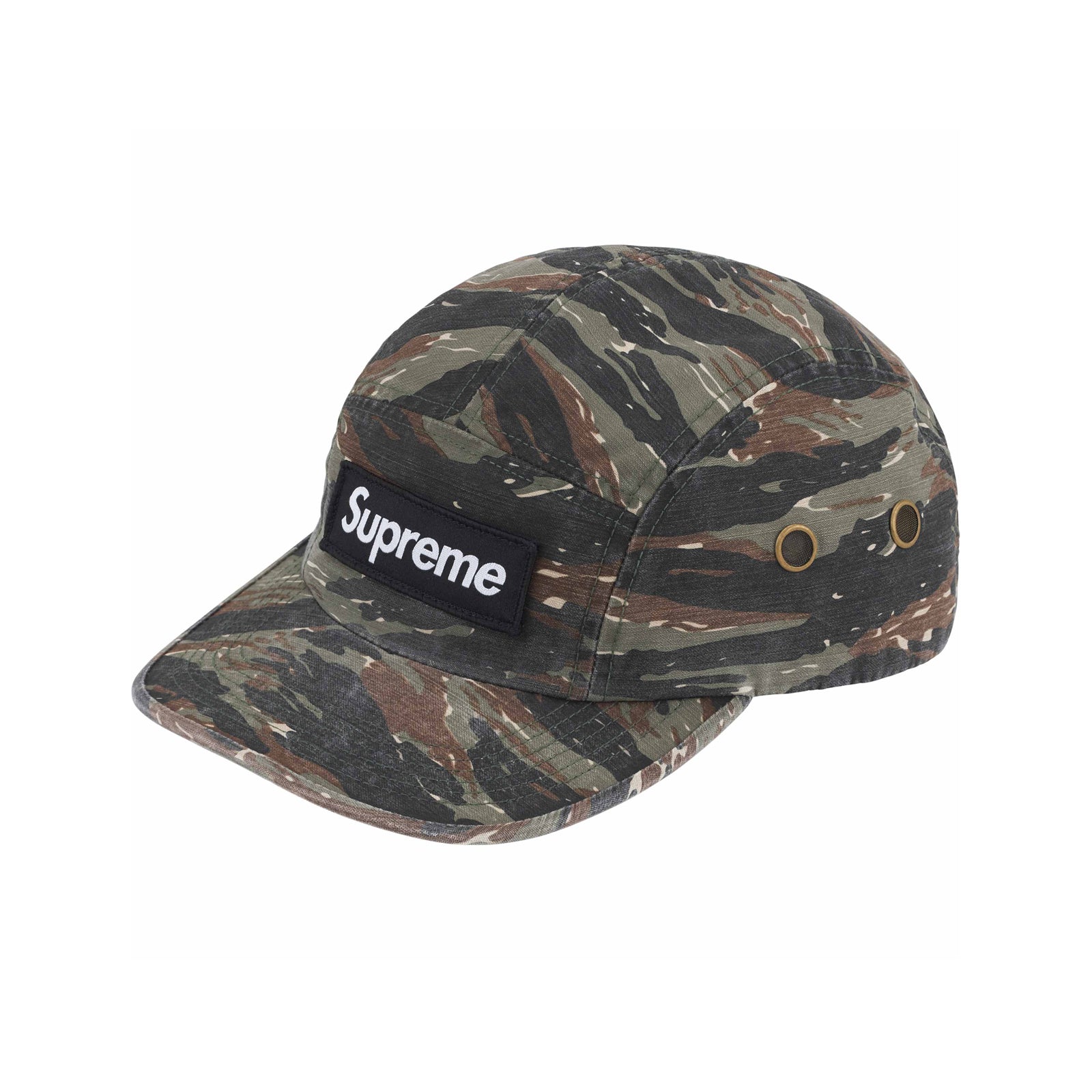 Military Camp Cap Olive Tiger Camo Supreme