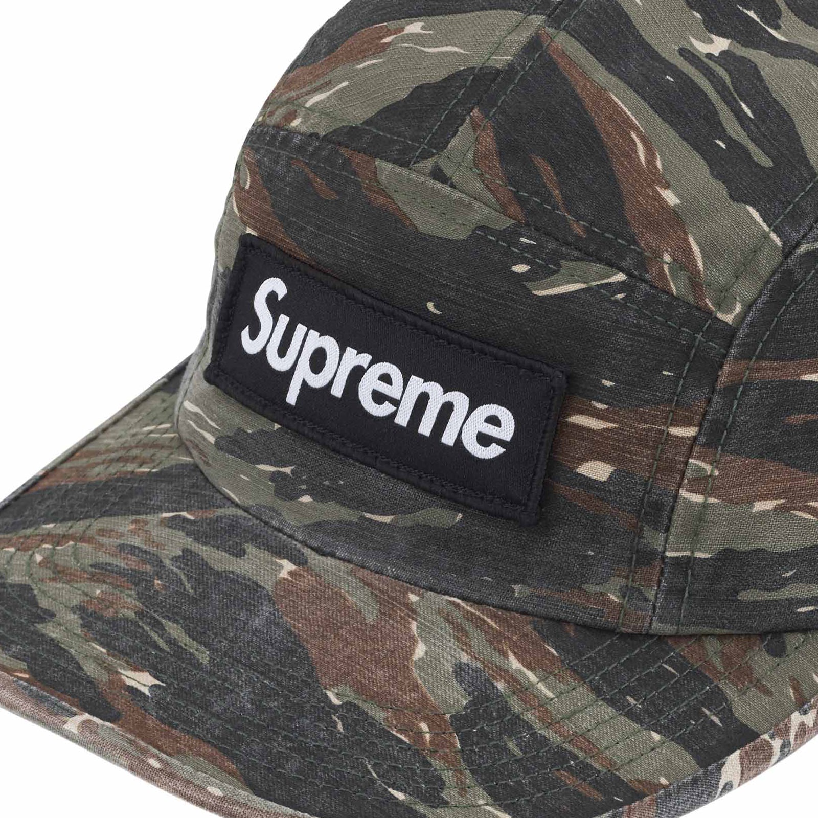 Military Camp Cap Olive Tiger Camo Supreme