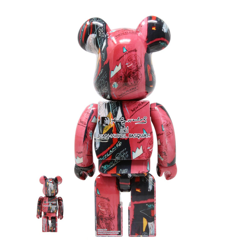 Andy Warhol x Jean-Michel Basquiat (New Flame) 400% & 100% Bearbrick set