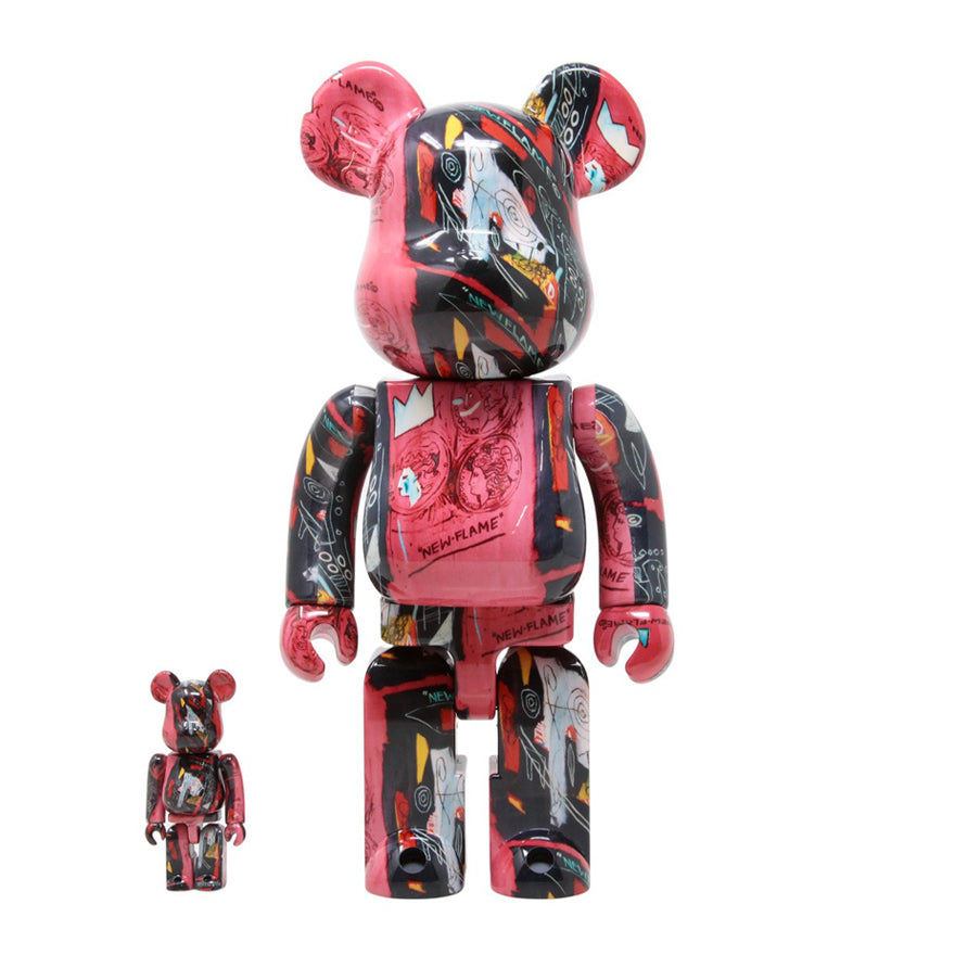 Andy Warhol x Jean-Michel Basquiat (New Flame) 400% & 100% Bearbrick set