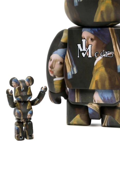 Medicom Johannes Vermeer Girl With A Pearl Earring 100% 400% Bearbrick Figure Set (black)