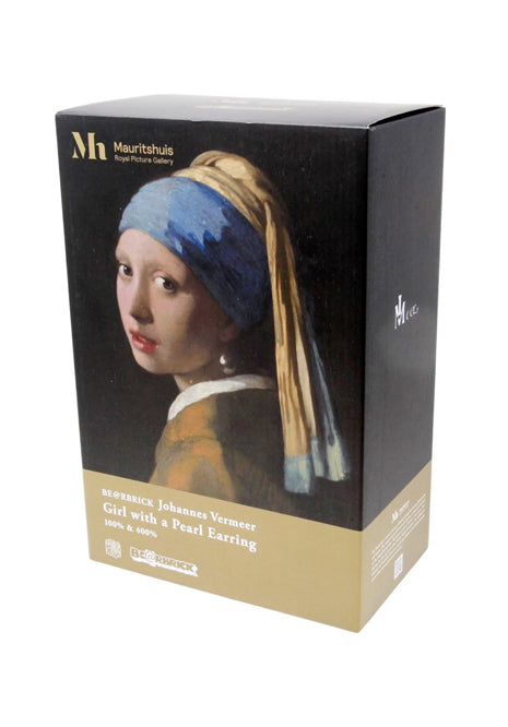 Medicom Johannes Vermeer Girl With A Pearl Earring 100% 400% Bearbrick Figure Set (black)