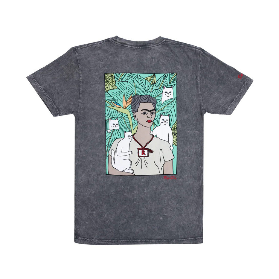 Nermal Portrait Tee (Charcoal Mineral Wash) Frida Kahlo