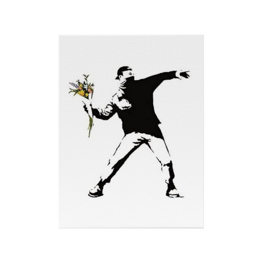 Banksy Canvas Wall Art Flower Thrower Home Decor Prints