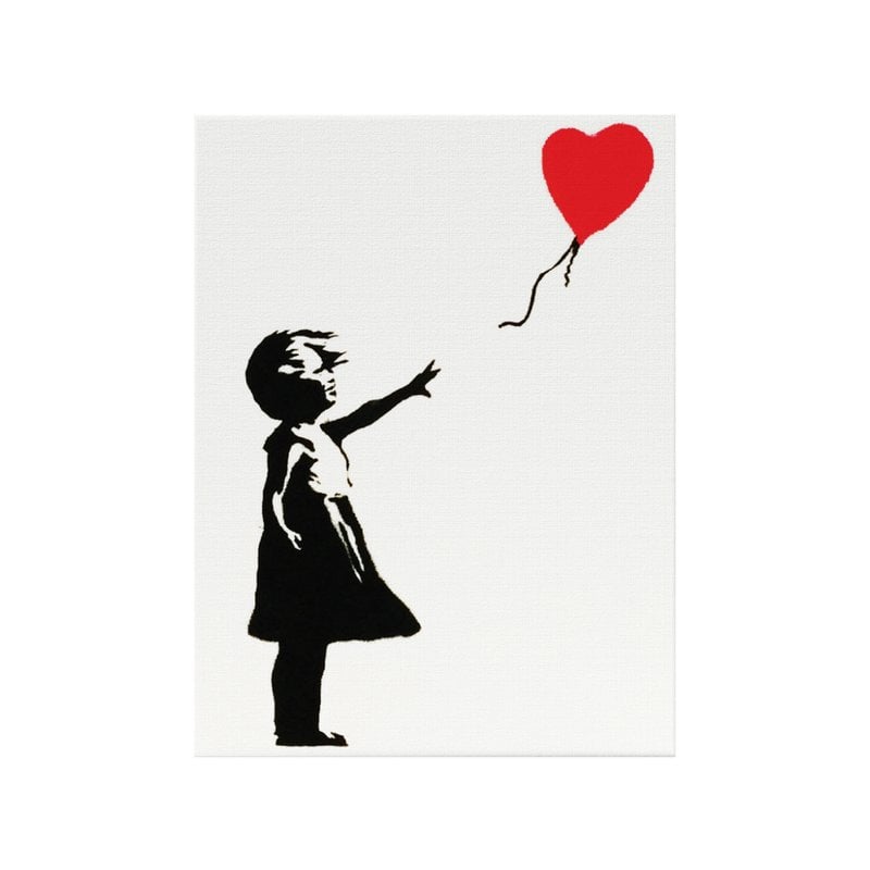 Banksy Canvas Wall Art  "Banksy: Girl with Balloon" 30x40 cm