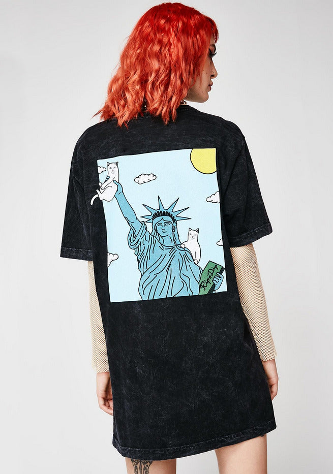 T-Shirt Ripndip Liberty Tee (Black Mineral Wash)