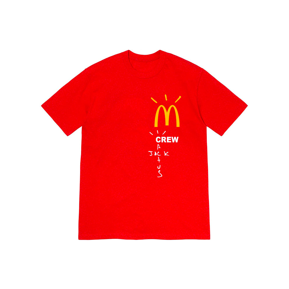 McDonald's x Travis Scott Crew T‑Shirt Red [also worn by Travis Scott]