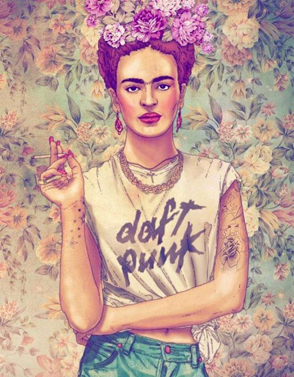 Frida Kahlo women's t-shirt - Daft Punk