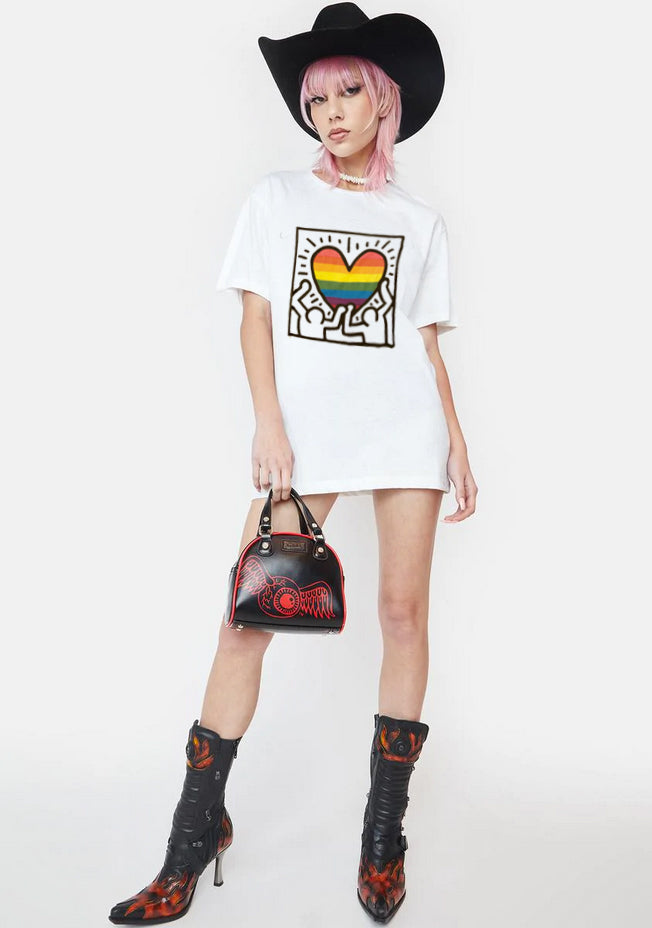 Keith Haring The Pastel Gay Lovers  Graphic Tee