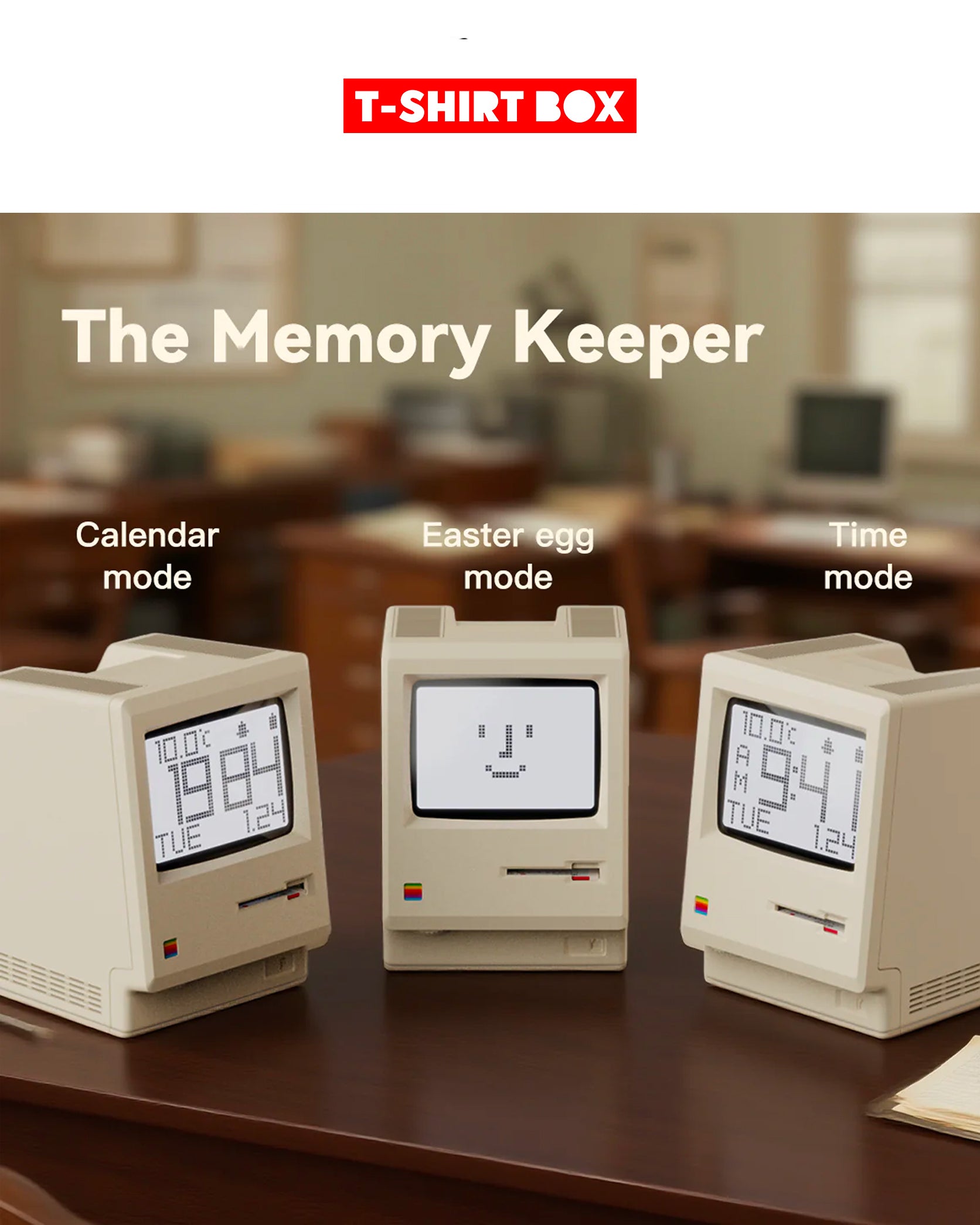 Maclock è un orologio simile ad un Macintosh originale.