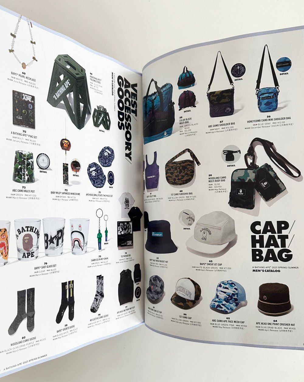 A BATHING APE Room Light 2023 SPRING/SUMMER COLLECTION Book Appendix