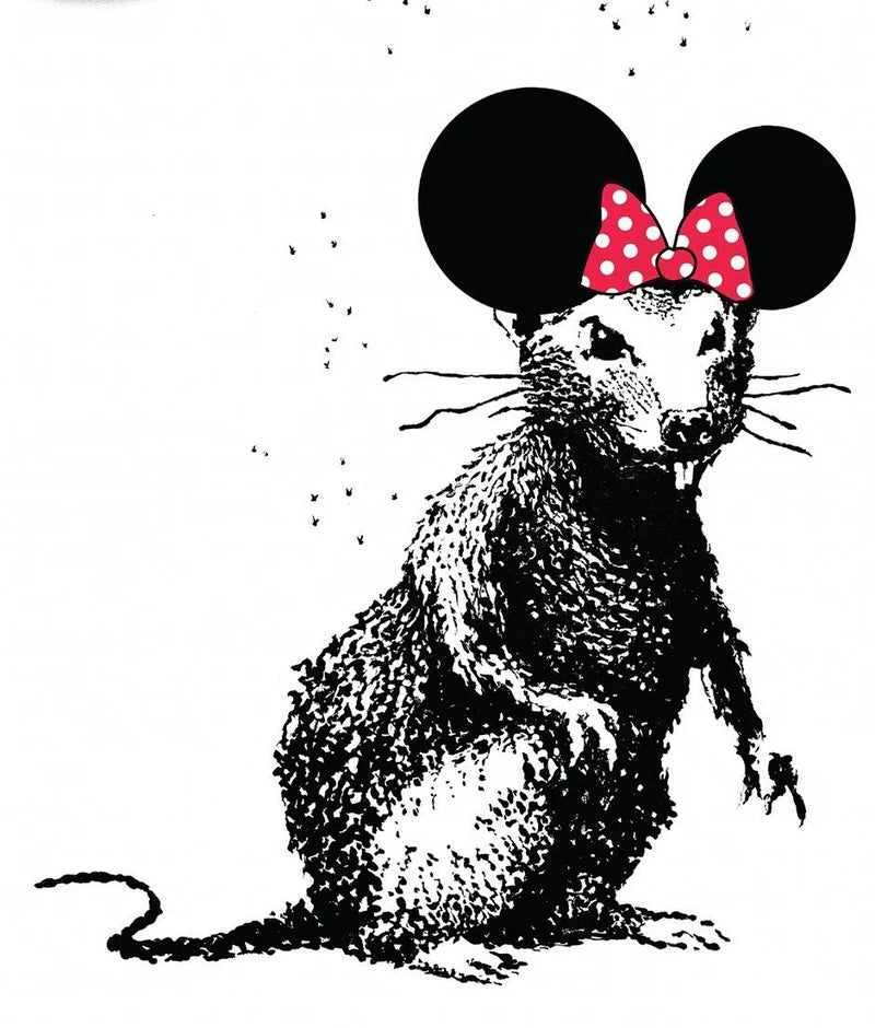 BANKSY RAT  T SHIRT IN WHITE Womens