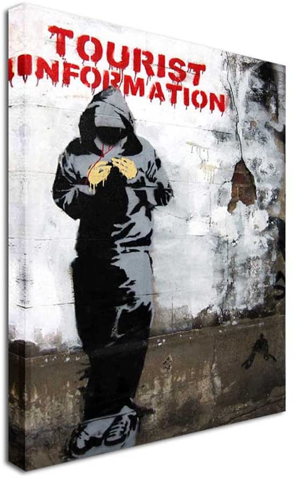 Canvas "Banksy Tourist information" 30x40 cm