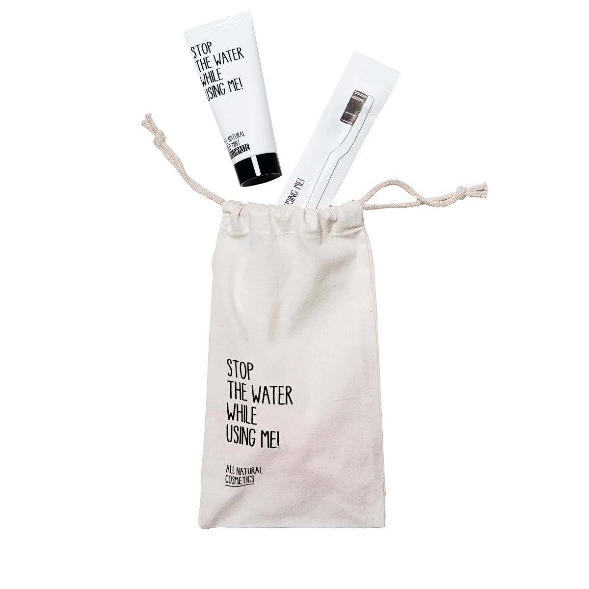 Oral Care Kit Wild Mint Toothpaste + Bamboo Toothbrush
