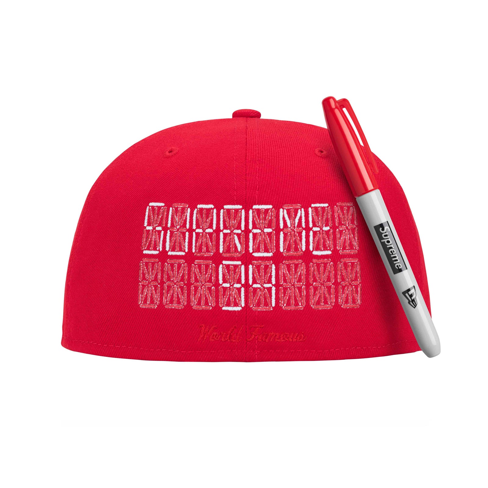 Sharpie® Box Logo New Era® Red Supreme Size: 7 1/4