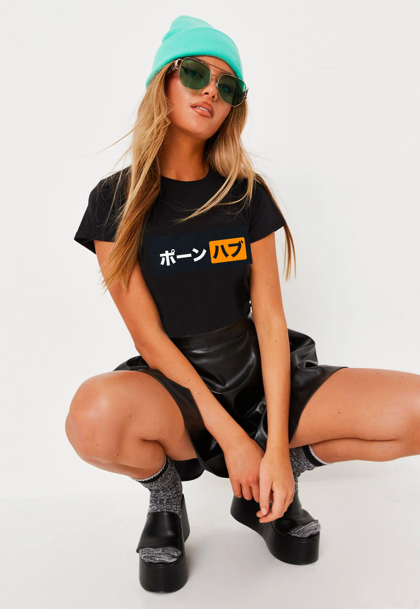 Pornhub Japanese Logo fit T-Shirt  ポーン ハブ
