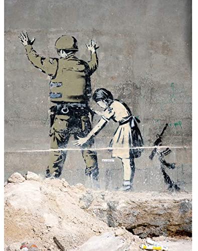Banksy Girl Frisking Soldier t-shirt