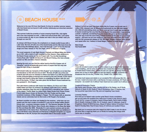 Hed Kandi Beach House 04.04    2004 (2CD) Rare