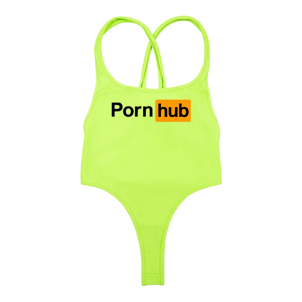 Thong Bodysuit Neon Green