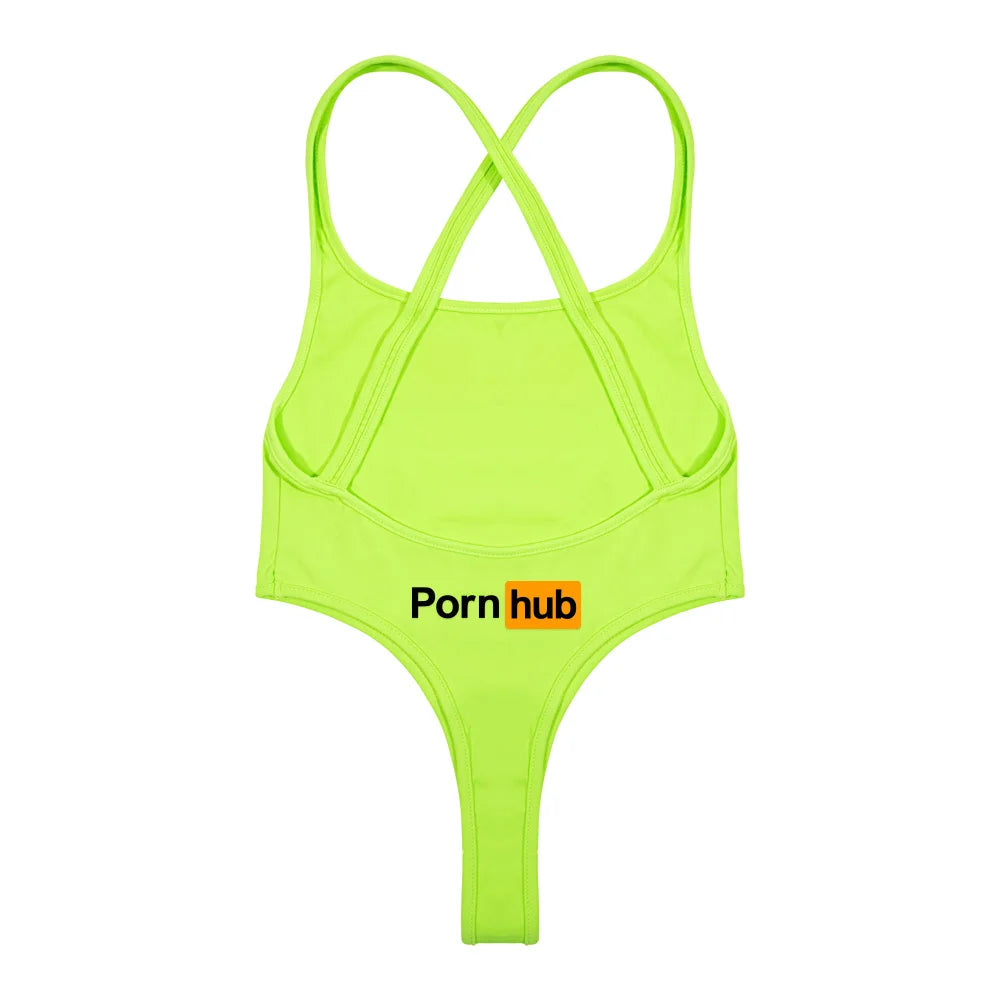 Thong Bodysuit Neon Green