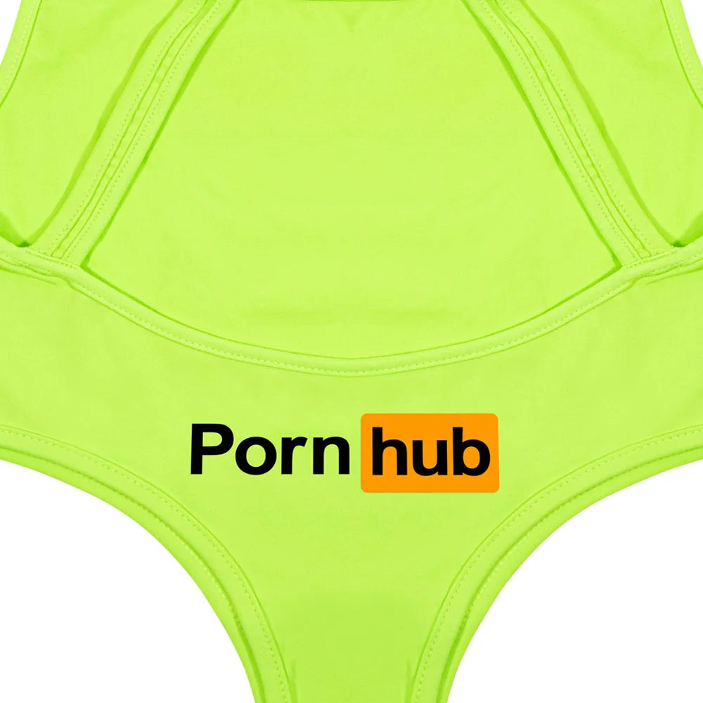Thong Bodysuit Neon Green