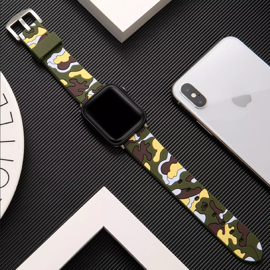 Camo Silicone Apple Watch Band