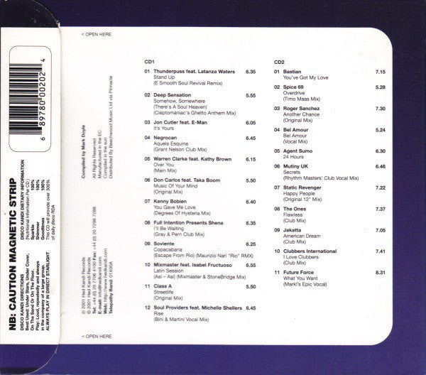 Hed Kandi Disco Kandi 4  2001 (2CD) Rare