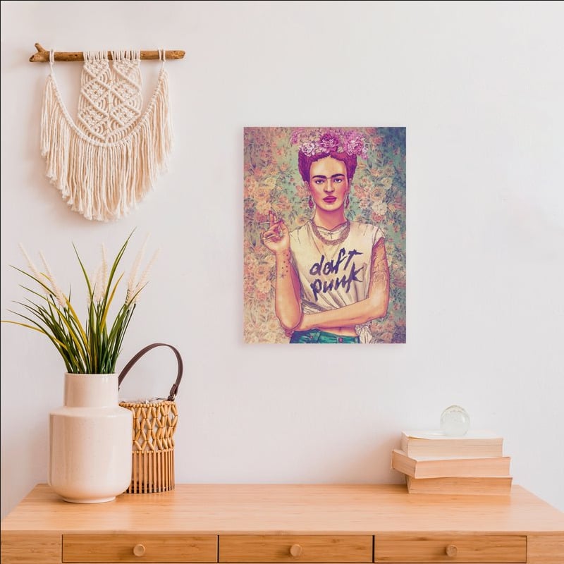 Canvas Wall Art "Frida Kahlo love Daft Punk " Home Decor Prints