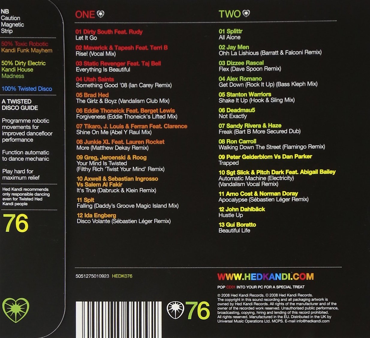 Hed Kandi Twisted Disco 76 (2CD) Rare