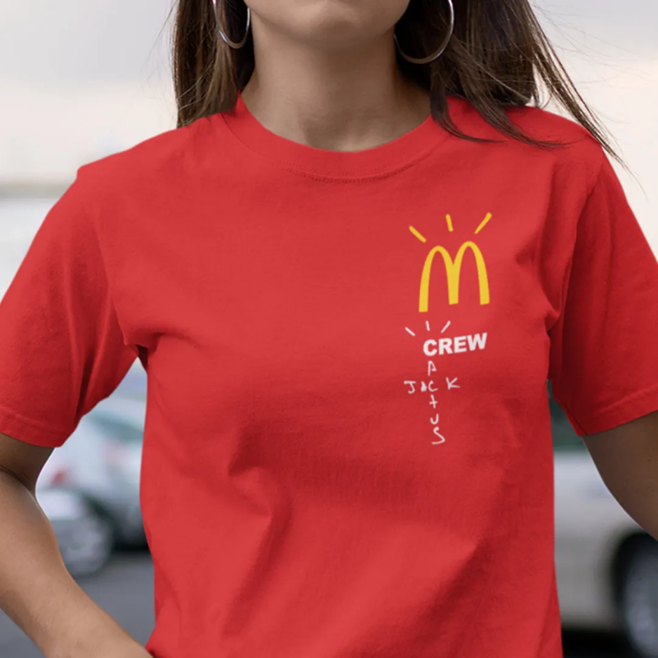 McDonald's x Travis Scott Crew T‑Shirt Red [also worn by Travis Scott]