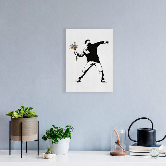 Banksy Canvas Wall Art Flower Thrower Home Decor Prints