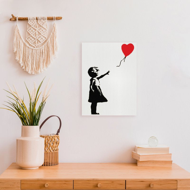 Banksy Canvas Wall Art  "Banksy: Girl with Balloon" 30x40 cm