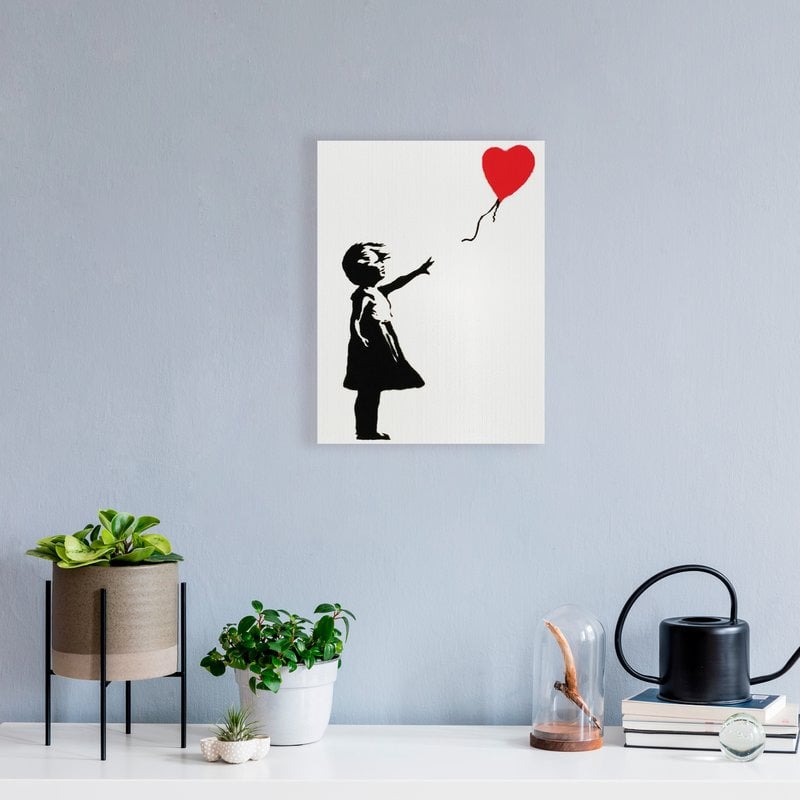 Banksy Canvas Wall Art  "Banksy: Girl with Balloon" 30x40 cm