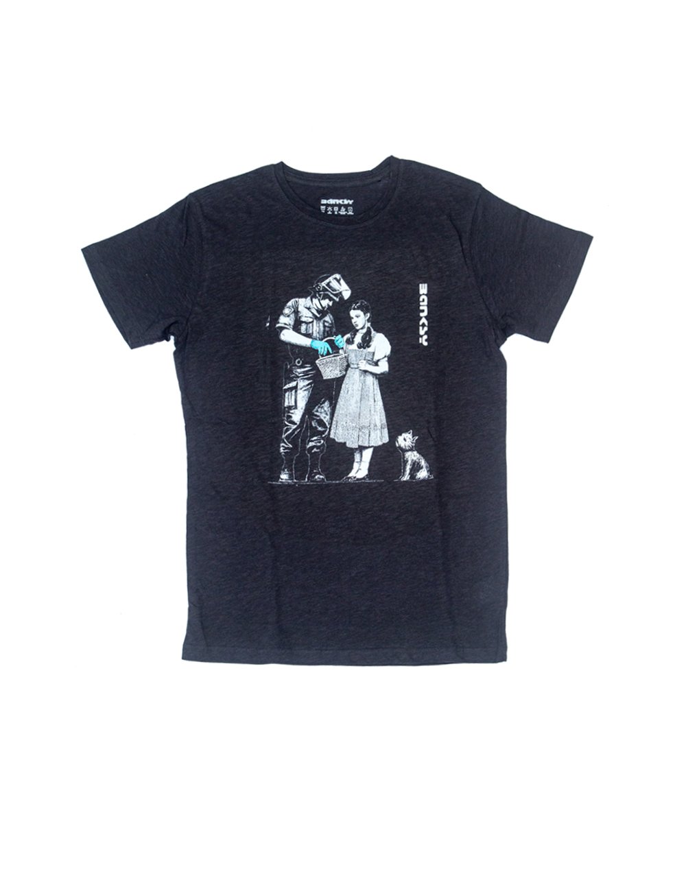 Dorothy Banksy t-shirt donna – Police search
