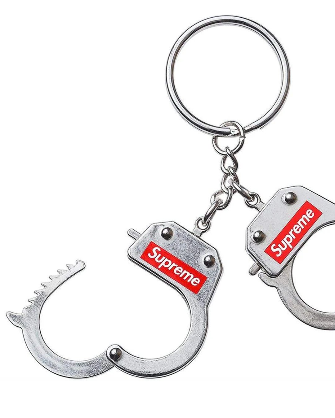 Supreme Handcuffs Keychain Silver