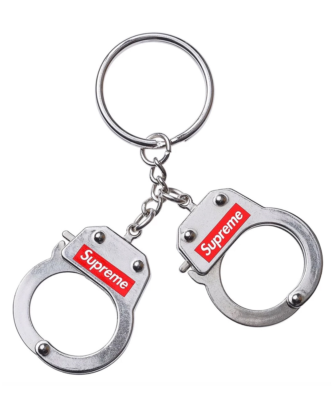 Supreme Handcuffs Keychain Silver
